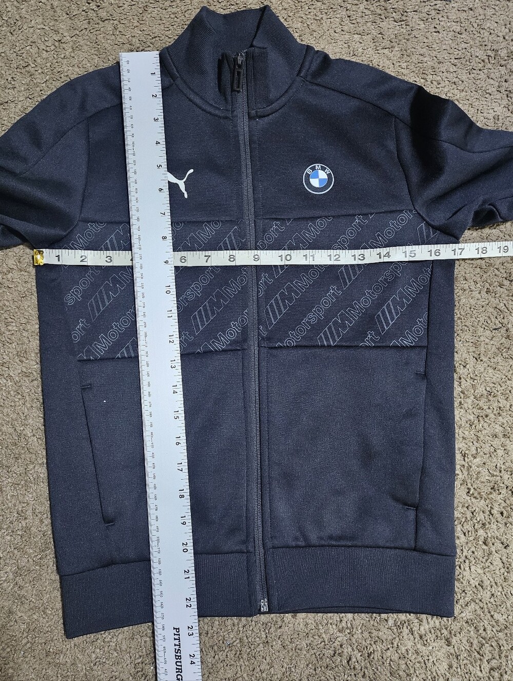Puma x BMW Motorsport Black Track Jacket & Pants Set Big Kids Size M - Picture 8 of 11